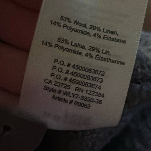 Aritzia Wilfred Lin Turtleneck Sweater Small Purple Gray Side Slits Hi Low Hem - Picture 7 of 7